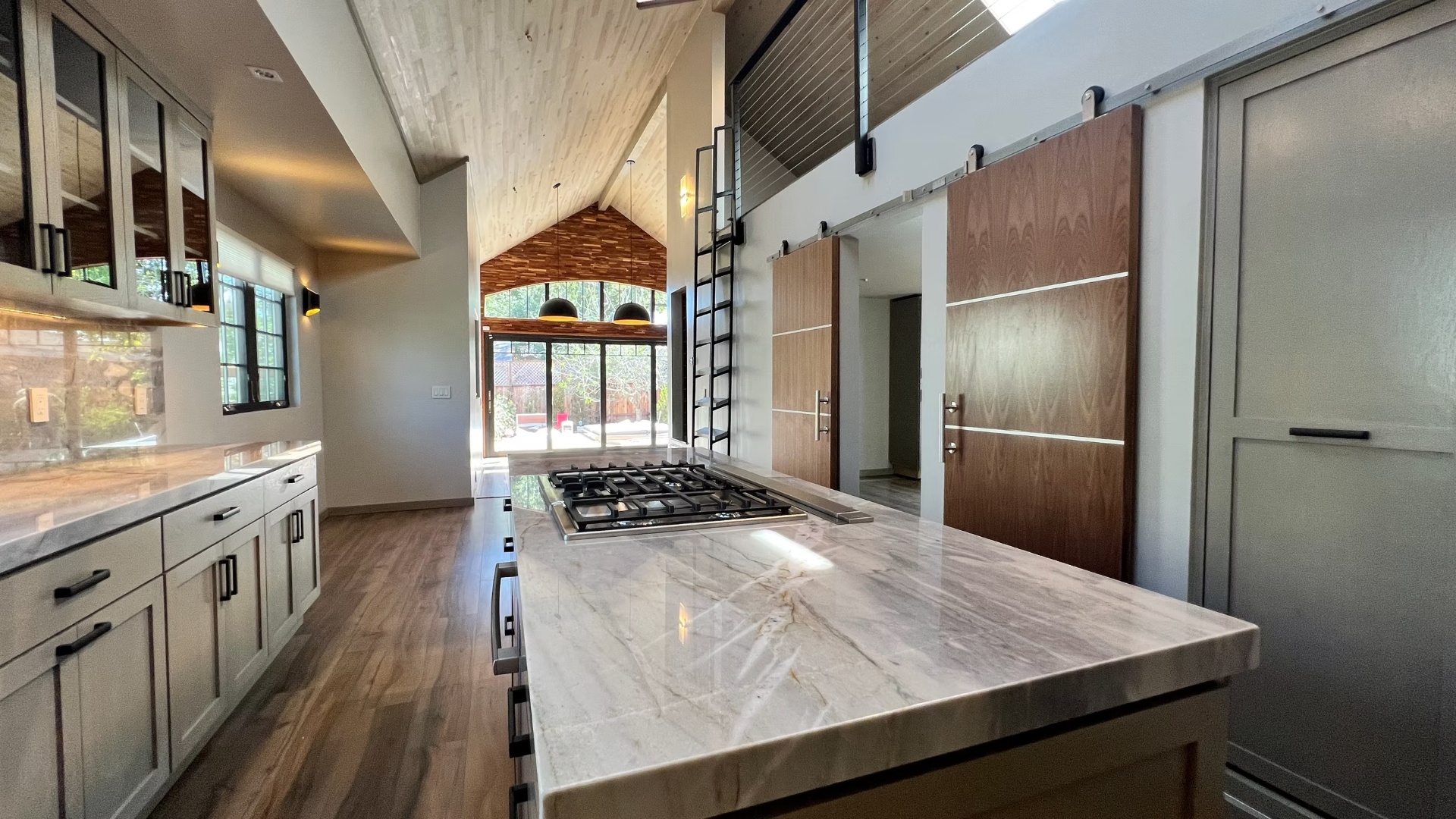 Yountville Craftsman — Hallway to Kitchen, after