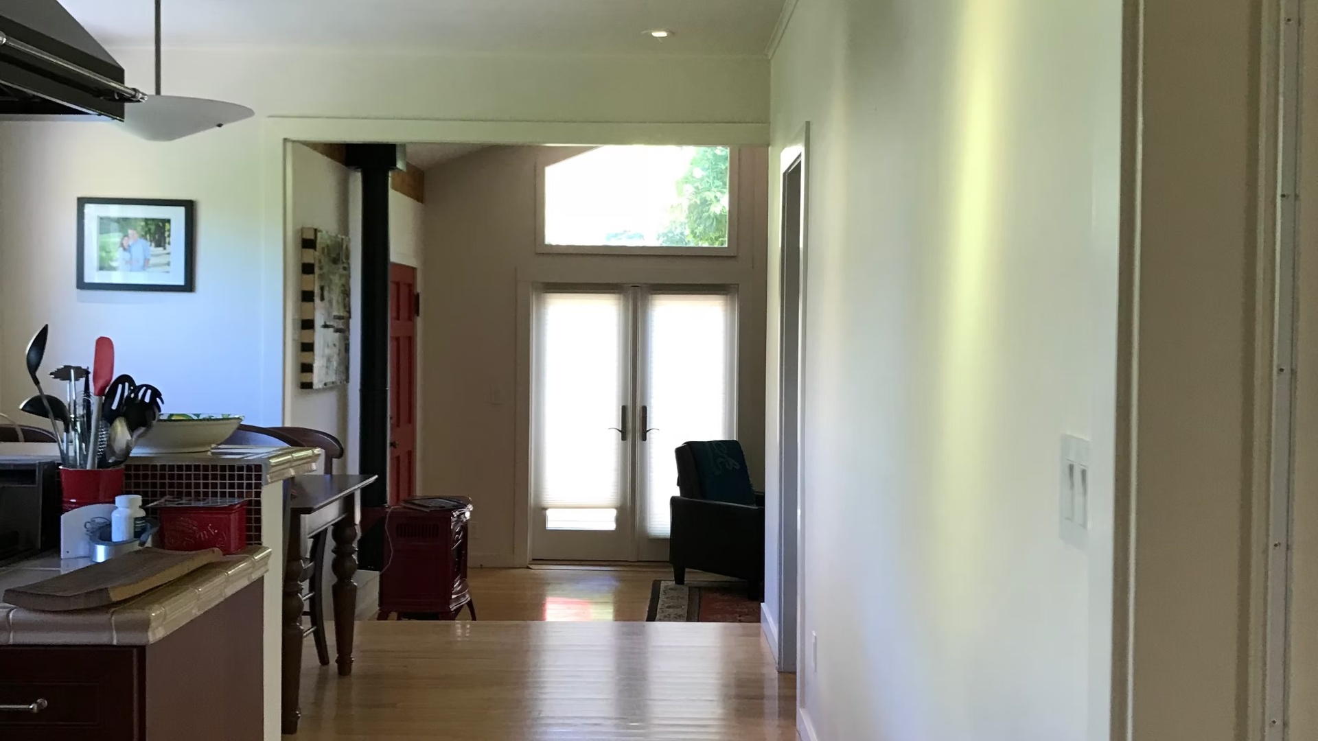 Yountville Craftsman — Hallway to Kitchen, before