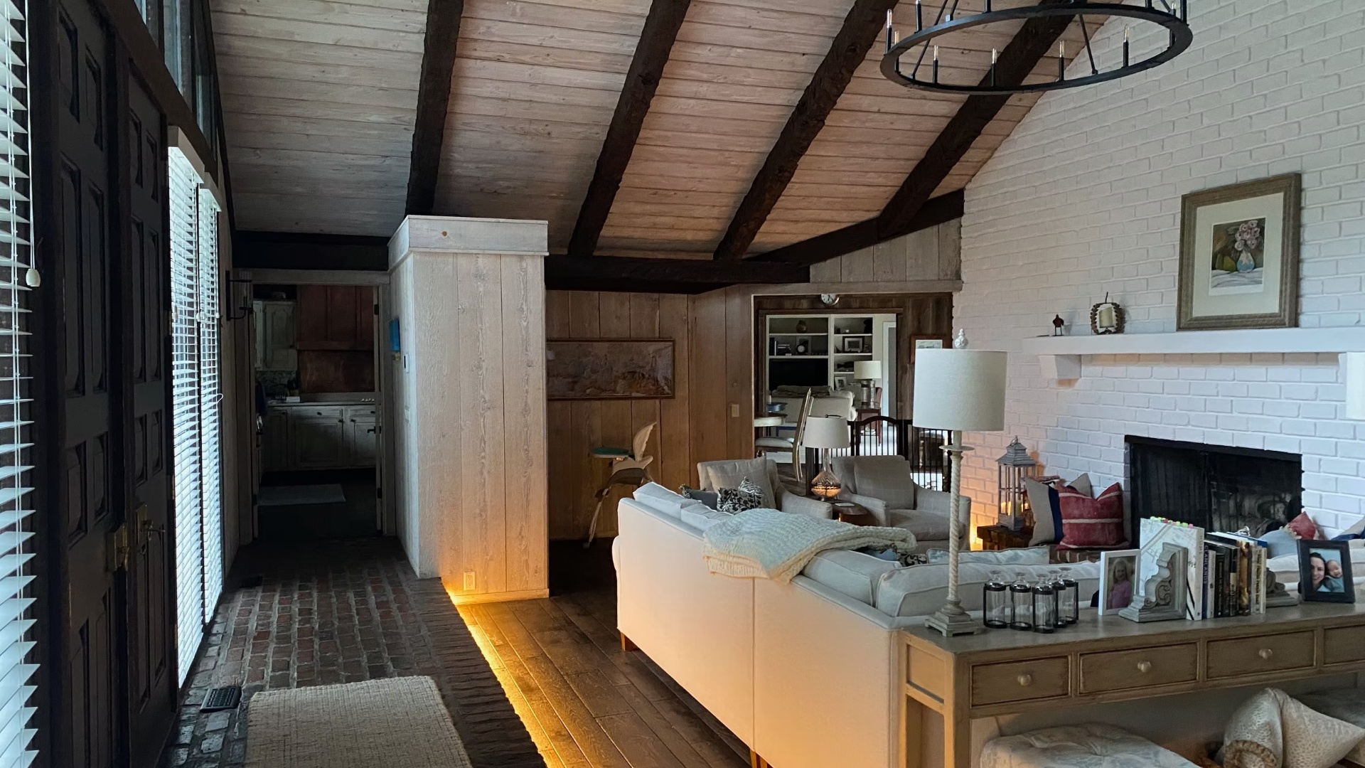 Lake Geneva Home — Living Room & Bar, before