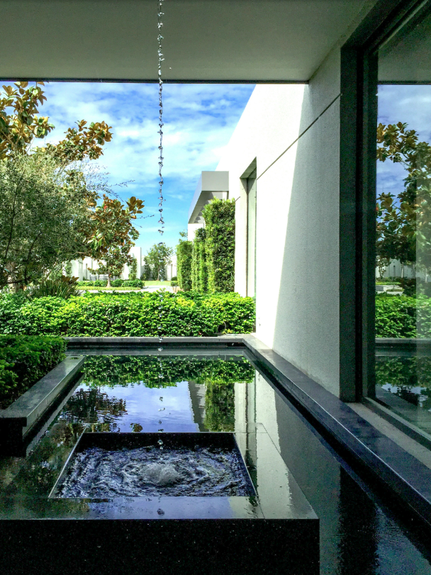 Water feature at a JT Engel residence