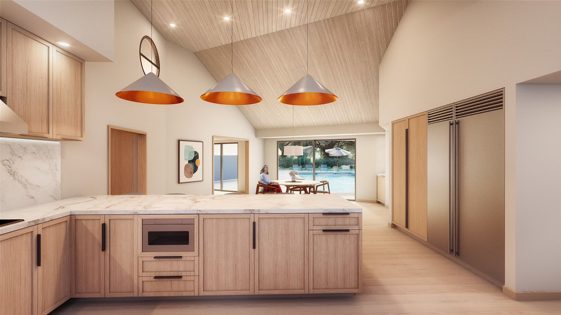 Lake Geneva Home — Kitchen Peninsula, after