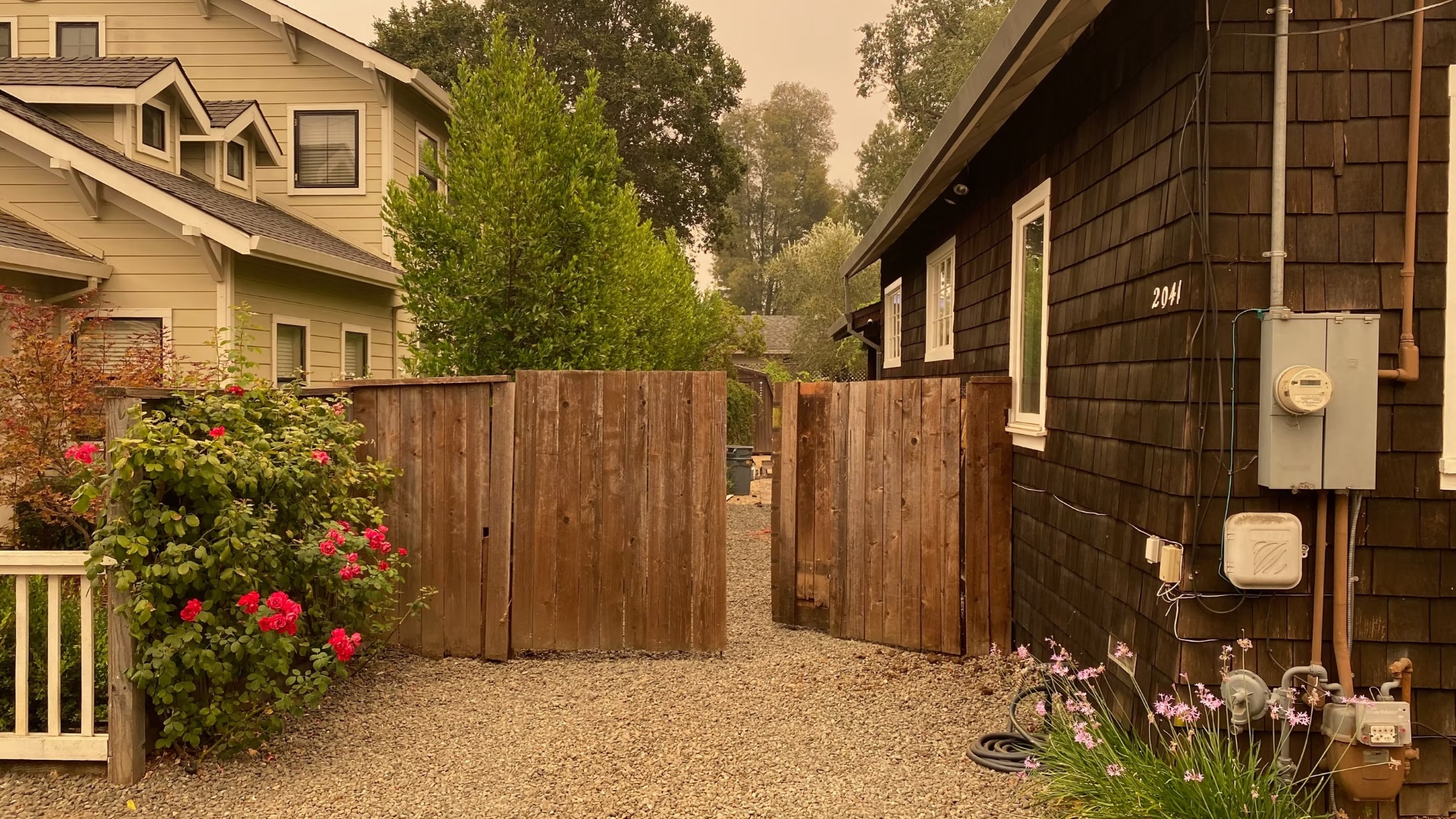 Yountville Craftsman — Side Elevation, before