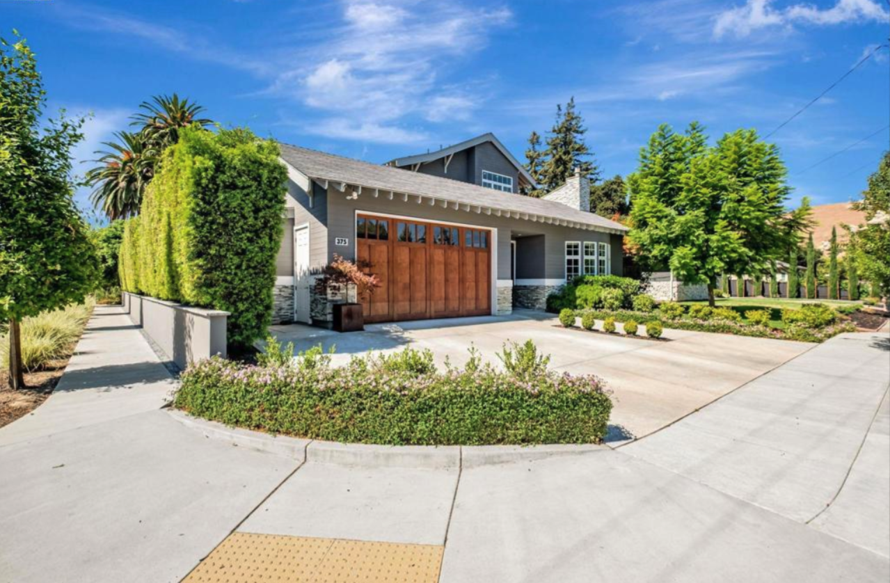 Fremont Craftsman — side elevation with garage